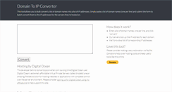 Desktop Screenshot of domaintoipconverter.com