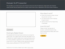 Tablet Screenshot of domaintoipconverter.com